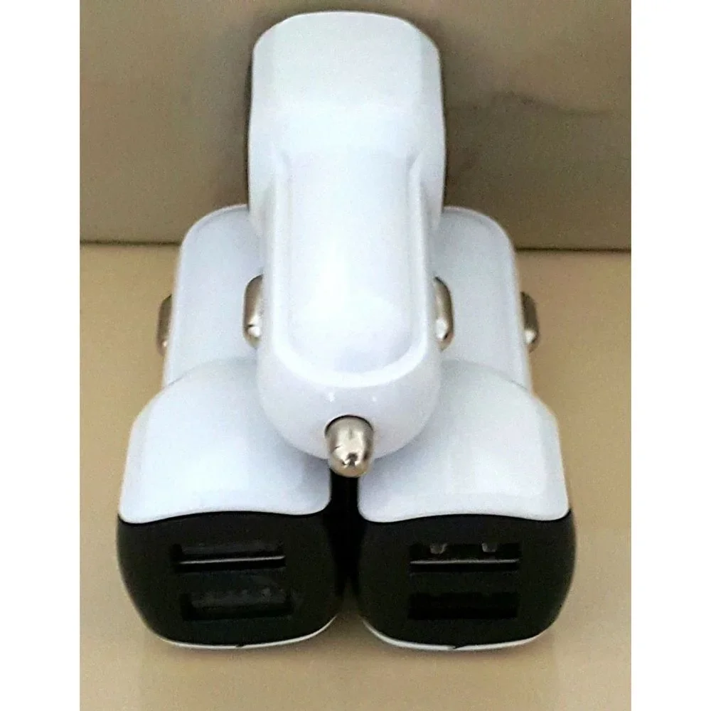 3Pack Dual Port Car Phone Charger with LED charging ports